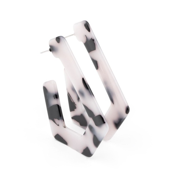 Flat Out Fearless White Earrings - Picture 2 of 2